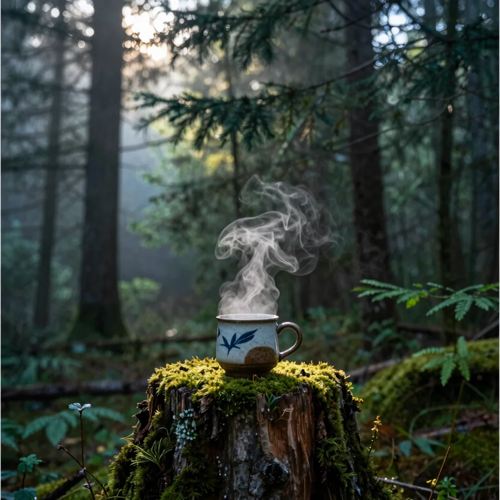 Dawn Mist Forest Immersion and Wild Tea